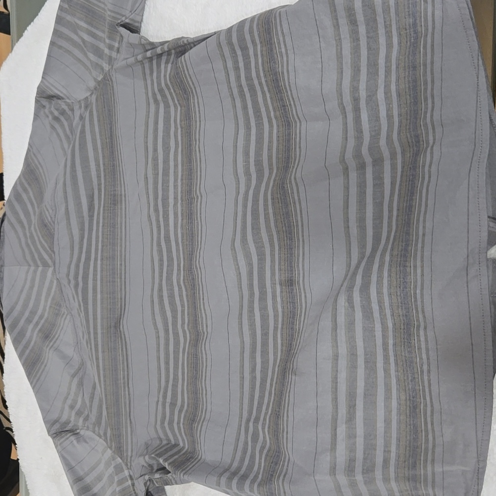 Kuhl Gray and Brown Striped Men's Shirt - Picture 11 of 15